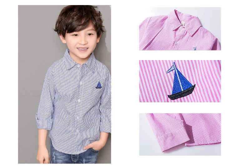 new 2018 spring children school striped shirts for baby boys tops clothing 10 11 12 years teenage boy kids cotton shirt blouses (1)
