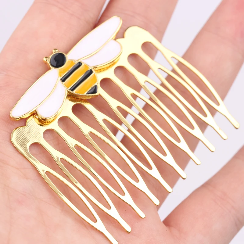 

Bee Miraculous Queen Bee Hairwear Gold Color Hair Comb for Girls/Women Party Supplies Ladybug Anime Enamel Hair Jewelry Costume