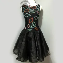 Стиль Костюмы для латинских танцев сексуальные спандекс камни латинские танцевальные платья для женщин конкурс латиноамериканских танцев платья A84 S-4XL