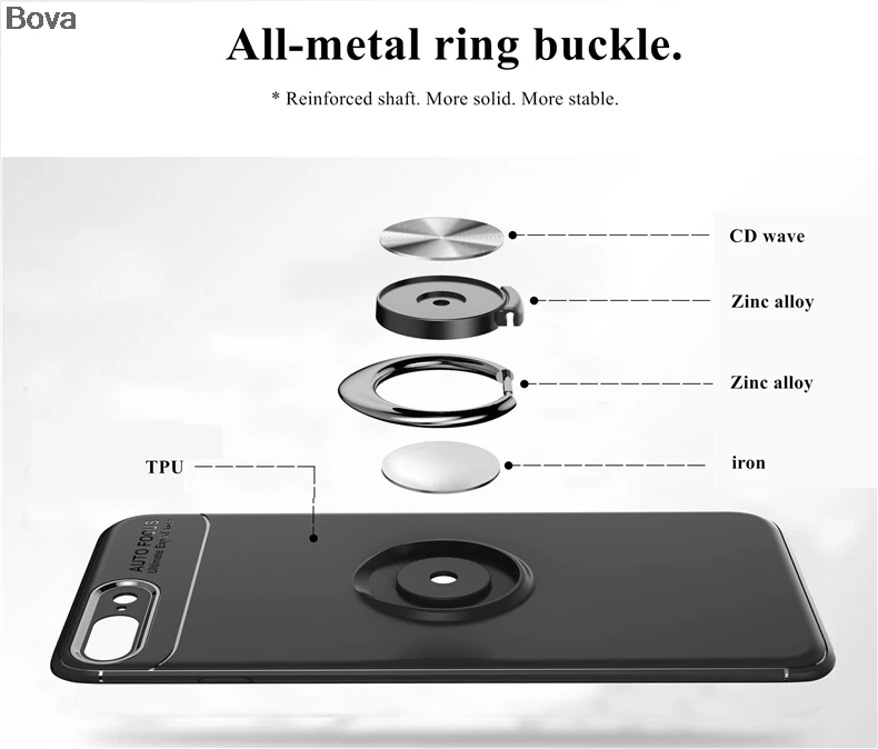 ТПУ силиконовый чехол для iPhone 7 8 с подставкой Чехол кольцом пальца Plus