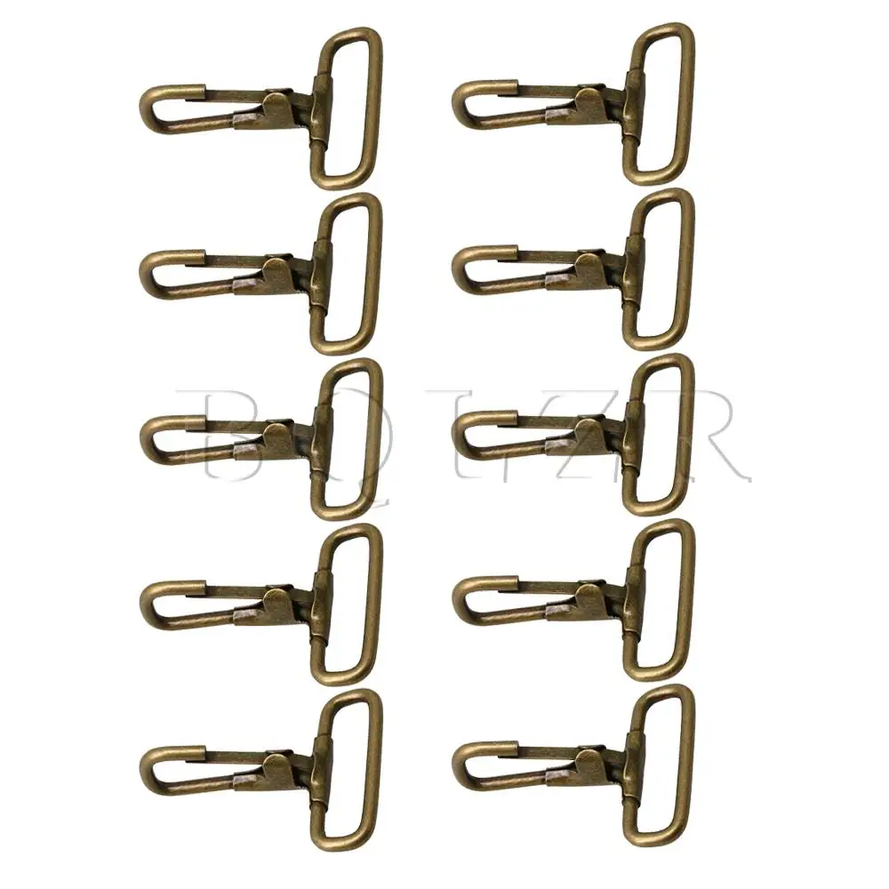 

BQLZR 10x Metal Bag Shoulder Strap Hook Belt Buckles for Backpack 3.2cm Inner Size