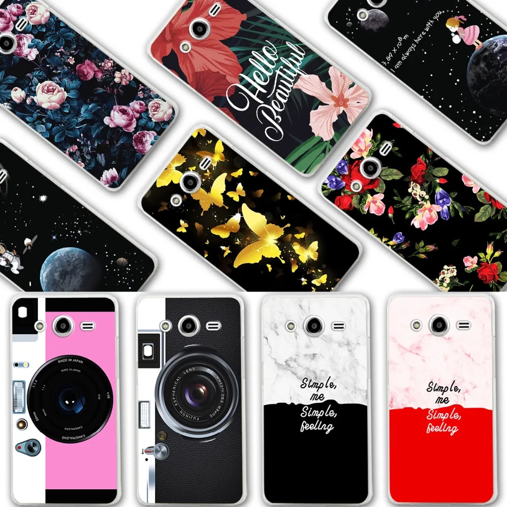 

YOUVEI Chic Lovers Style Phone Cases For Samsung Galaxy Core 2 Duos SM-G355H Dual G355H Silicone Cover Case Core2 SM-G355M 4.5"