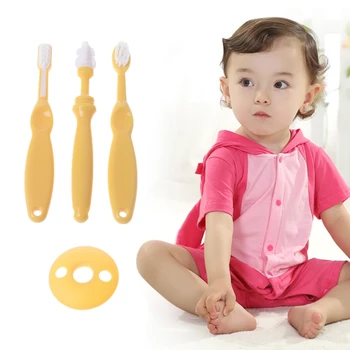 

3 Pcs/Set Of Baby Toothbrush Teething Training Soft Dental Care Massage Kid Oral