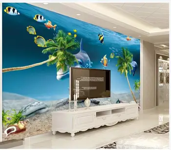

Custom photo wallpaper 3d murals wallpaper for walls 3 d Ocean scenery beautiful underwater world TV sofa background wall papers