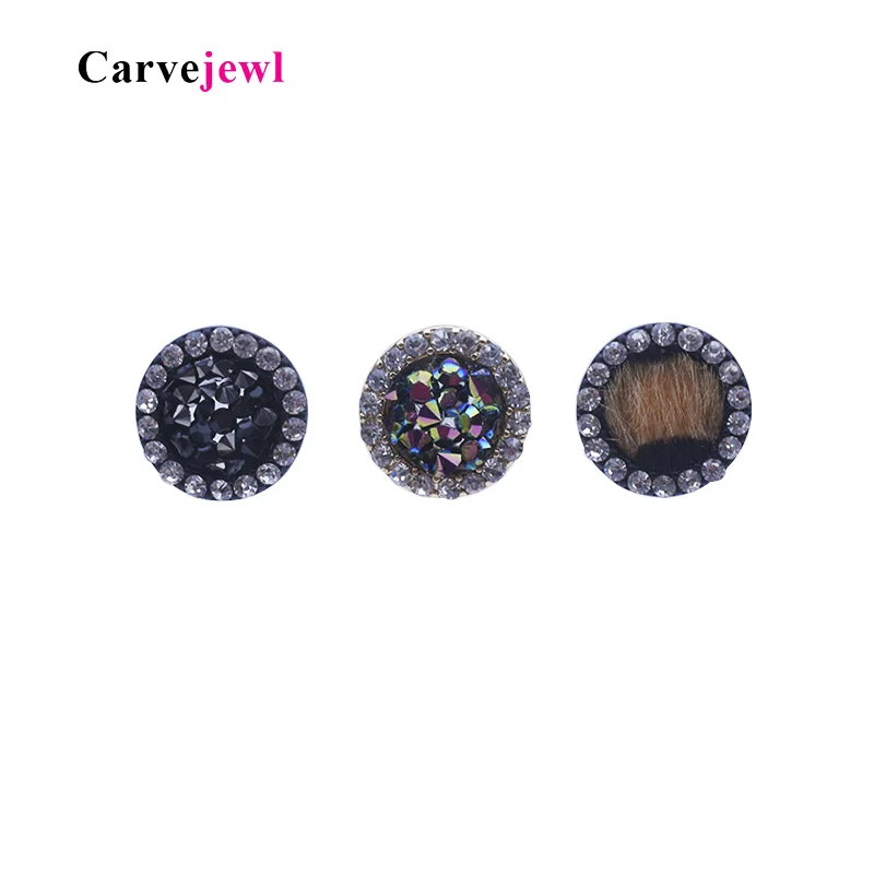 

Carvejewl stud earring round triangle resin stone collection straw weaving stud earrings for women jewelry new fashion earrings