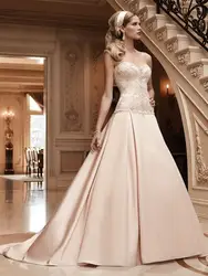 Casamento невесты Вечерние Свадебные платья vestido de noiva renda новинка 2016 модная вышивка свадебное платье цвета шампань Бесплатная доставка