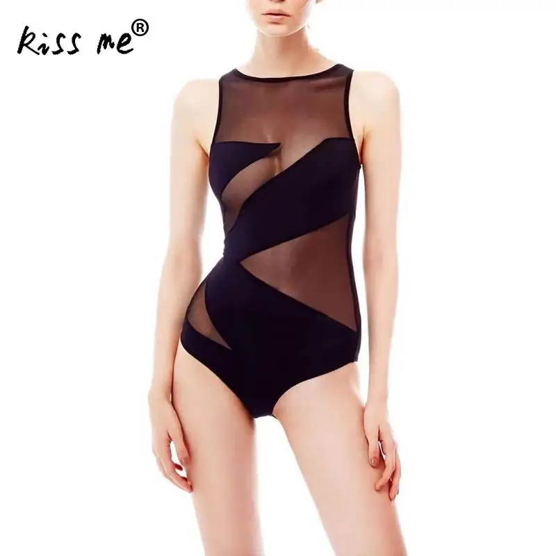 2017 New Sexy Women One Piece Swimwear Transparent Plus Size Swimsuit Mesh Patchwork Monokini Bathing Suit Bodysuit Black White plus-size-black-swimsuit : image 2017 New Sexy Women One Piece Swimwear Transparent Plus Size Swimsuit Mesh Patchwork Monokini Bathing Suit Bodysuit Black White plus-size-black-swimsuit