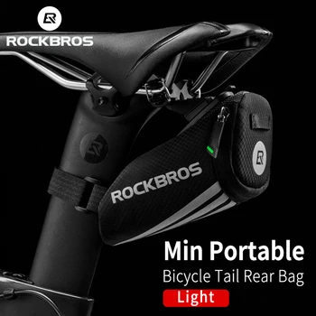 

ROCKBROS Bike Bag Bicycle Reflective Storage Saddle Bag Cycling Road Tail Rear Pouch Nylon Bag Saddlebags Bicycle Accessories