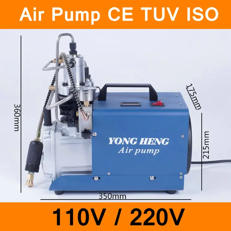 

High Pressure Air Pump 110V 220V 300BAR 30MPA 4500PSI Electric Air Compressor for Pneumatic Airgun Scuba Rifle PCP Inflator CE