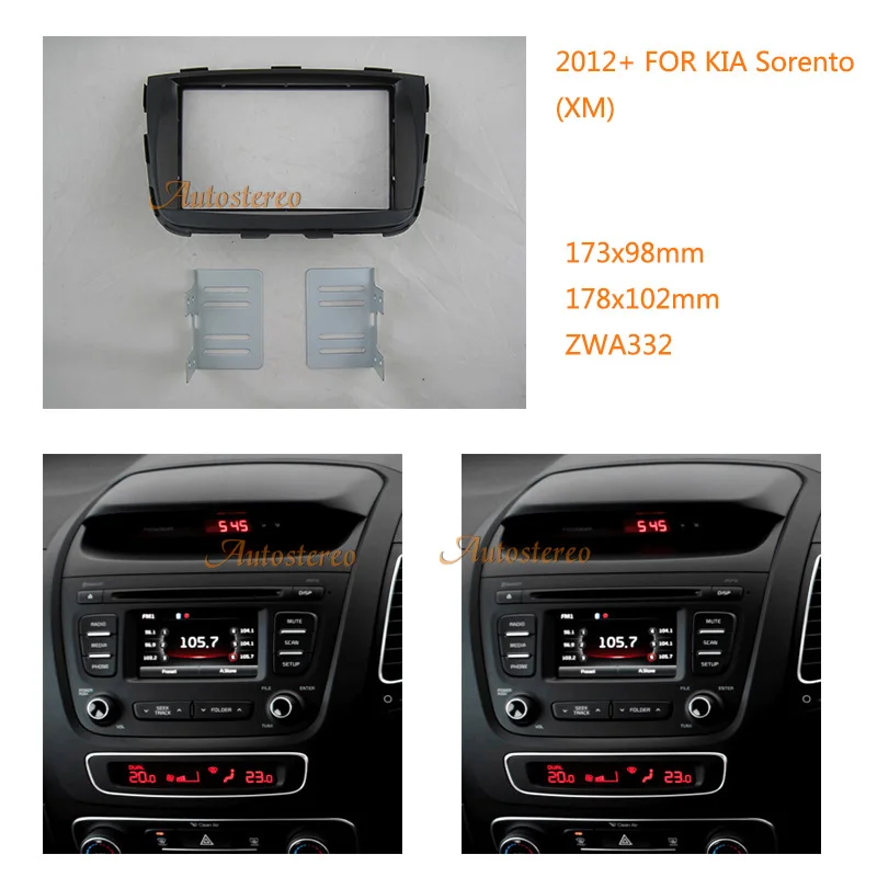 ZWNAV 11 332 Car Radio Fascia panel frame for KIA Sorento (XM) 2012