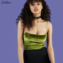 Nibber модные базовые красные зеленые вельветовые женские жилеты сплошной цвет плотно прилегающий мягкий камзол удобный кроп-Топ