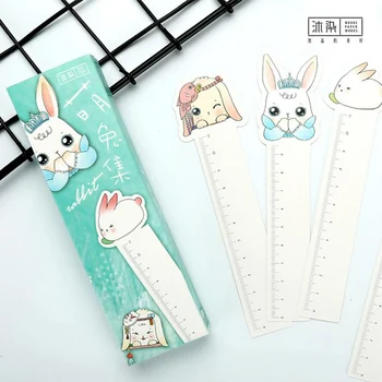 

30pcs/pack Cute Kawaii Rabbit Decorative Paper Bookmark DIY Craft Creative Stationery Gift Film Bookmark Paper Ruler