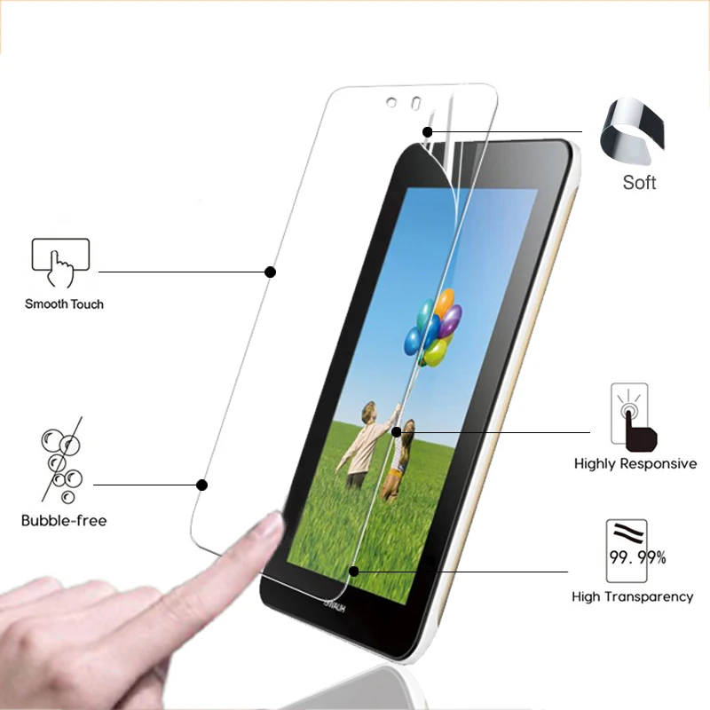 

BEST quality HD lcd screen protector film For Huawei MediaPad 7 Youth2 S7-721u 7.0" Clear glossy front screen protective films