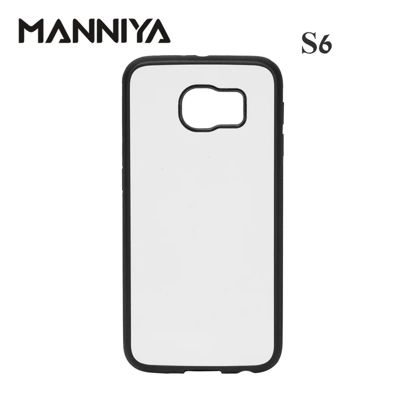 MANNIYA 2D сублимации пустой резиновый TPU+ PC чехол для Samsung Galaxy S5 S6 S6 Edge+ с Алюминий вставки 10 шт./лот