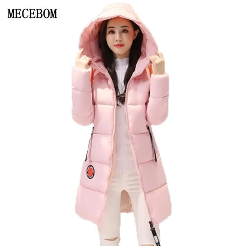 

MECEBOM New Long Parkas Female Women Winter Coat Thick Cotton Winter Jacket Womens Outerwear Parkas for Women Winter Outwear