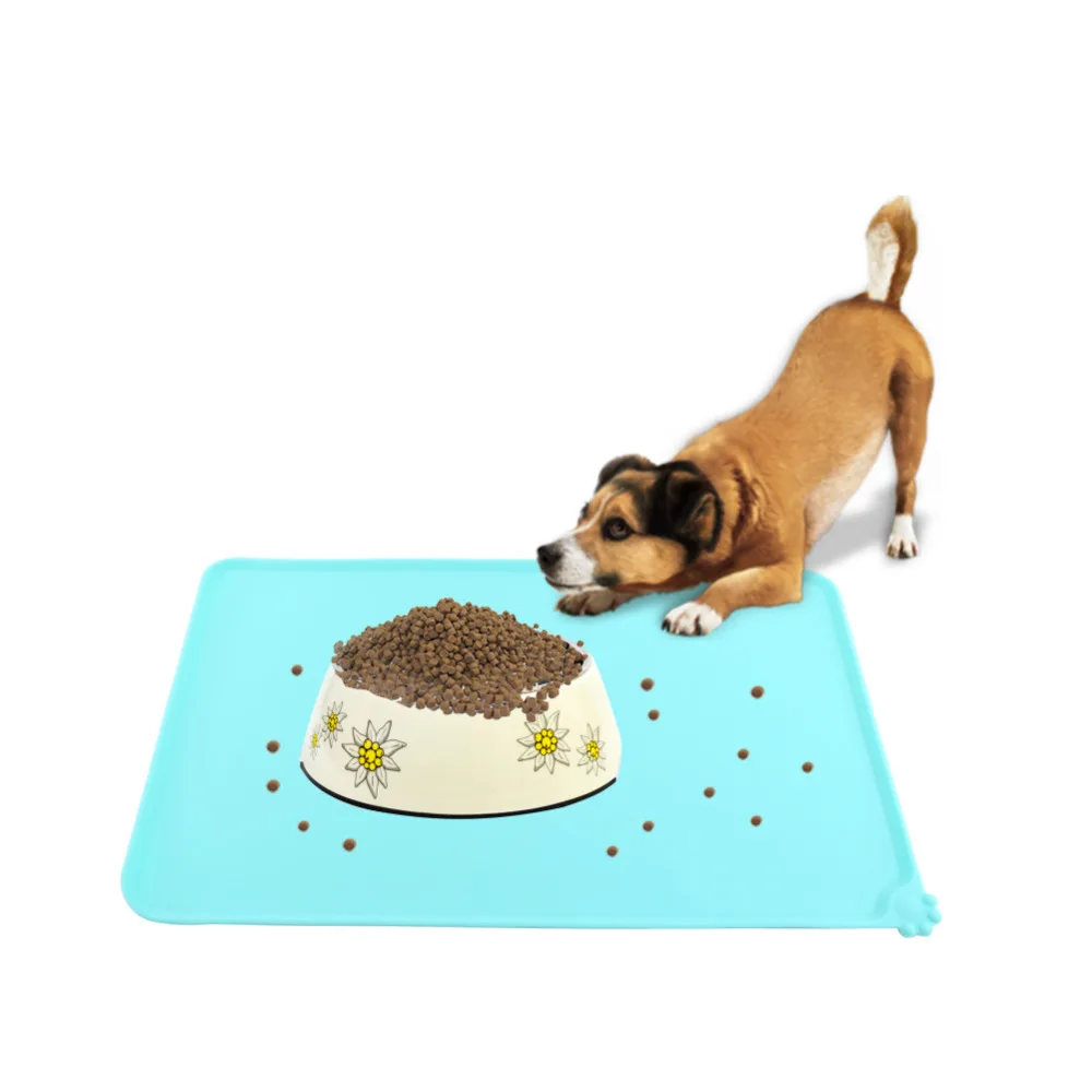 Buy 2017 Cute Candy Color Pet Food Pad Pet Bowl Mat