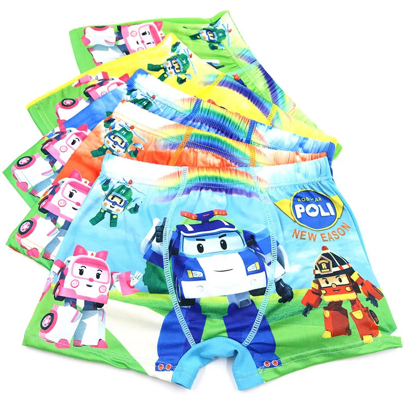 

New 10pcs/lot Children Underwear 2017 New Boy Boxer cueca 3-11Year Kids Baby Cartoon Panties Boys Underwear bragas 3D printing