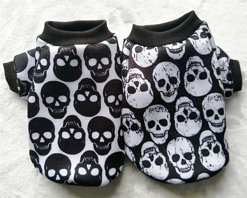 Skull Dog Clothes Autumn Winter Dog Clothes for Small Dog Pet Coat Jacket Outfit shih tzu Yorkies  Puppy Chihuahua Quilted Dog Clothing  17