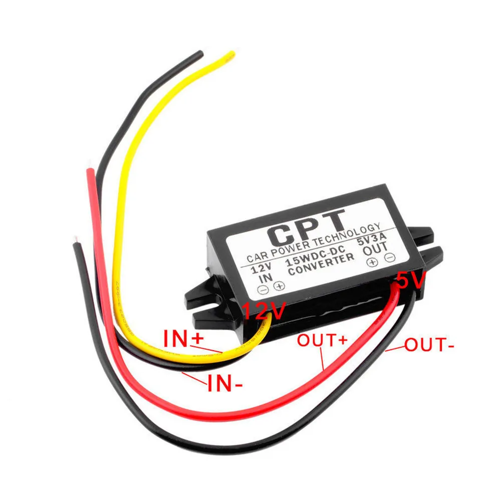 DC-DC 12 В до 5 В 3 А 15 Вт автомобильный преобразователь питания Регулятор Micro USB понижающий напряжение выходная мощность адаптер низкий нагрев автоматическая защита