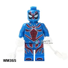 100 шт./партия строительные блоки Человек-паук ниндзя Дэдпул Супер Герои экшн дети подарки игрушки WM6011