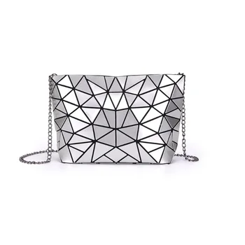 

NEW Handbag Female girls Ladies Geometric Plaid Bag Casual Tote Women Handbag Mochila Shoulder Bag bolsa feminina Metallic bag