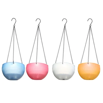 

Novelty Hanging Baskets Rattan Waven Flower Pot Planting Pots with Hanging Chain for Houseplants Garden Balcony Decoration