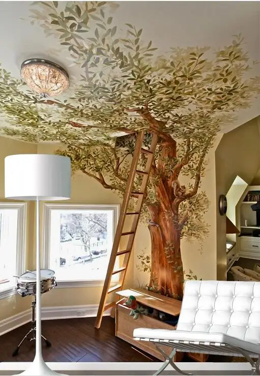 DIY 3D Настенная Наклейка Настенная домашний декор огромное дерево Съемная наклейка на дверь декол 77*200 см