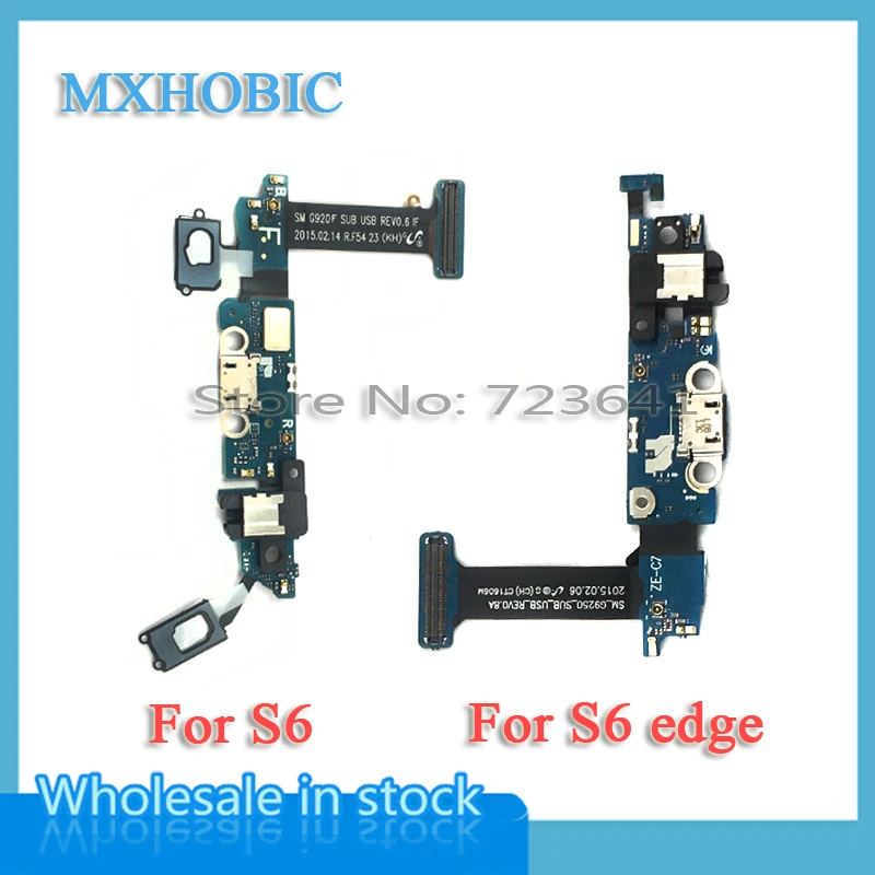 

MXHOBIC 5pcs/lot USB Dock Connector Charger Charging Port Flex Cable For Samsung Galaxy S6 G920F S6 Edge G925F G9250