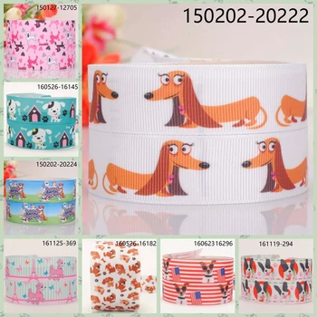 

10yards -different sizes -lively cartoon dog ribbon printed Grosgrain ribbon