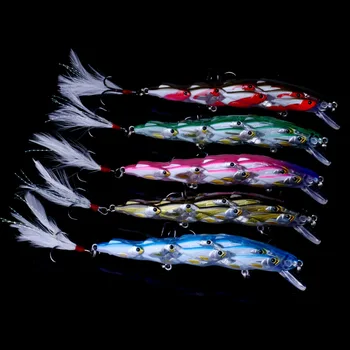 

5 PCS/LOT Super Quality Mixed 5 Colors 11.5cm 15.5g Hard Bait Minnow Fishing lures Bass Fresh Salt water 4# hook