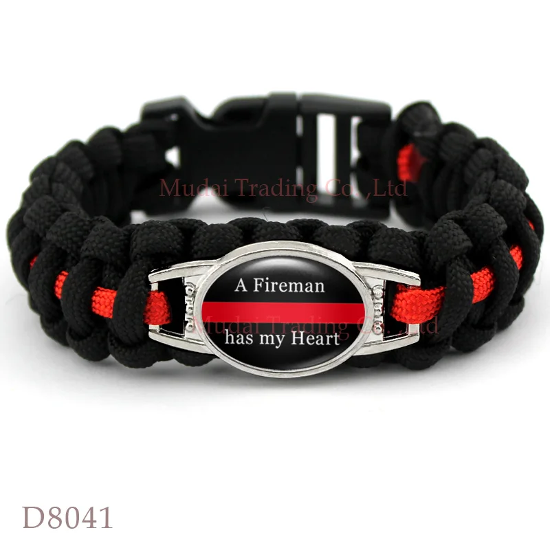CustomTHIN красная леска FIRE Mom Paracord Открытый браслет для выживания кемпинга спорта