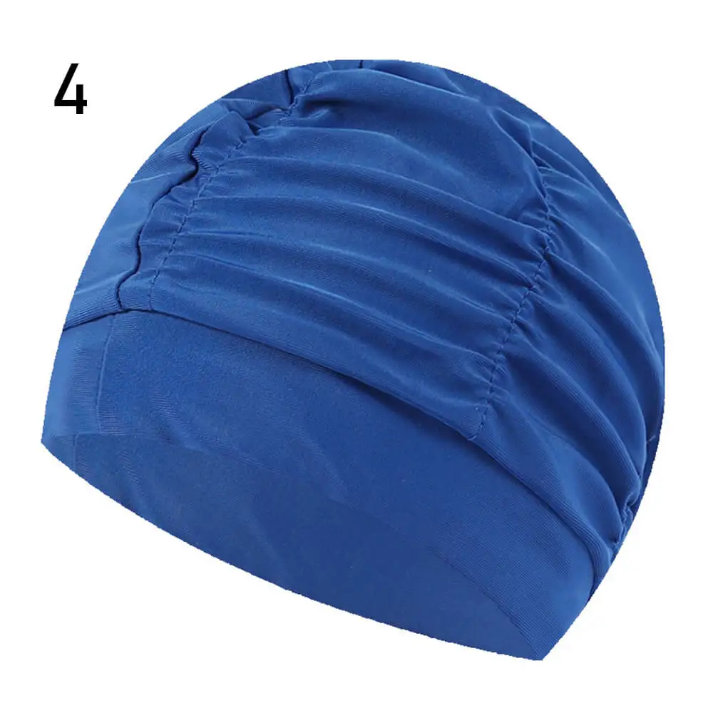 Men/Women/Adult/Child Swimming Bathing Hat Cap Nylon Fabric Fit Elastic 1PC New 