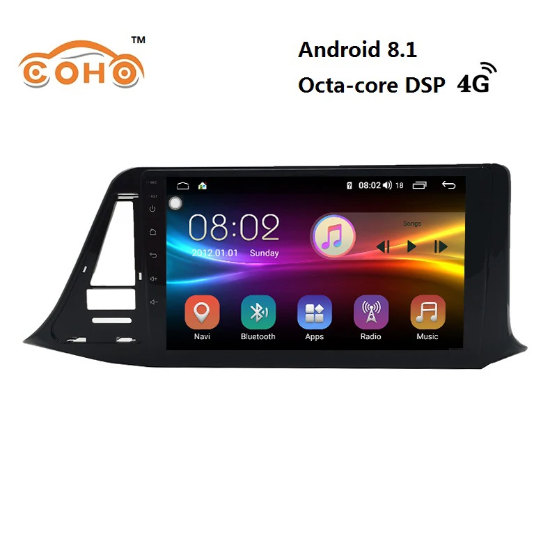 

Car audio Android 8.1 8-core for TOYOTA CHR Right Hand Drive with radio BT GPS navigation support WIFI 4G internet and DSP