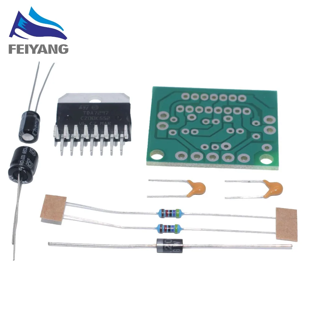 1set TDA7297 amplifier board spare parts dc 12v grade 2.0 dual audio