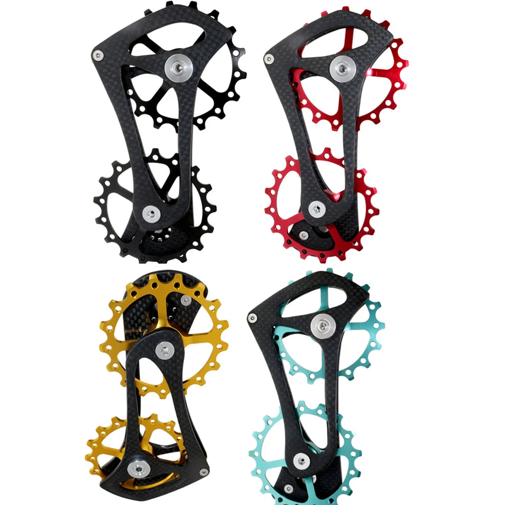 MTB Road Bike Bicycle Crankset Crank Ceramic Bearing 17T Pulley Carbon Cage OSPW System For