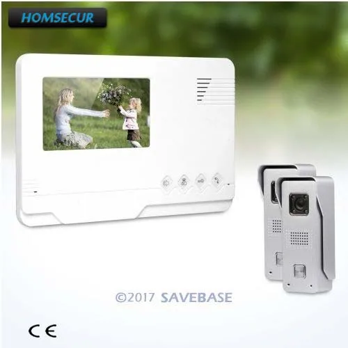 

HOMSECUR 4.3inch Video Door Entry Security Intercom Electric Lock Supported for Apartment