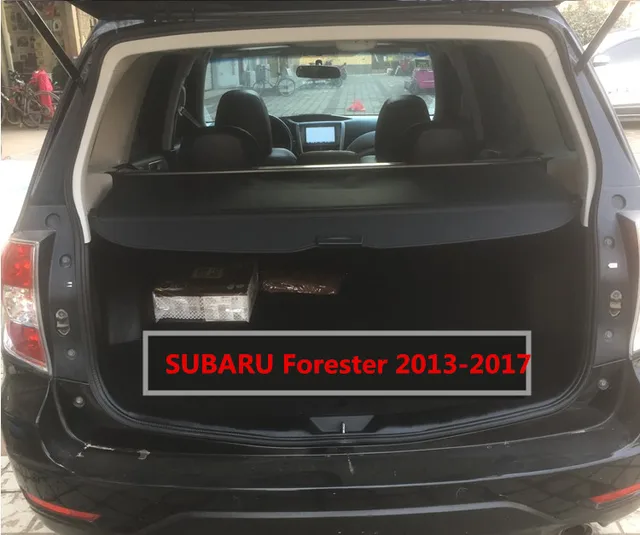 Car Rear Trunk Security Shield Cargo Cover For Subaru Forester Car Rear Trunk Security Shield Cargo Cover For Subaru Forester 2017 2016 Manual Switch Tail Door Auto Accessories