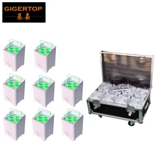 Зарядный упаковочный кофр 4x18 Вт белый корпус батарея беспроводные Светодиодные парные прожекторы черный корпус дополнительно с ручкой для переноски/блестящий щит