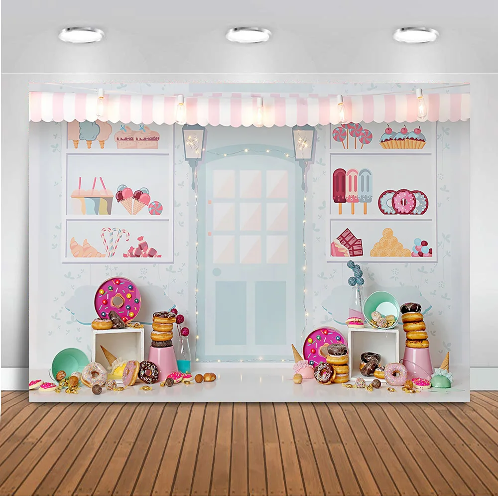 Фон для фотосъемки Neoback Candy Bar милый магазин тема на день рождения Фотофон