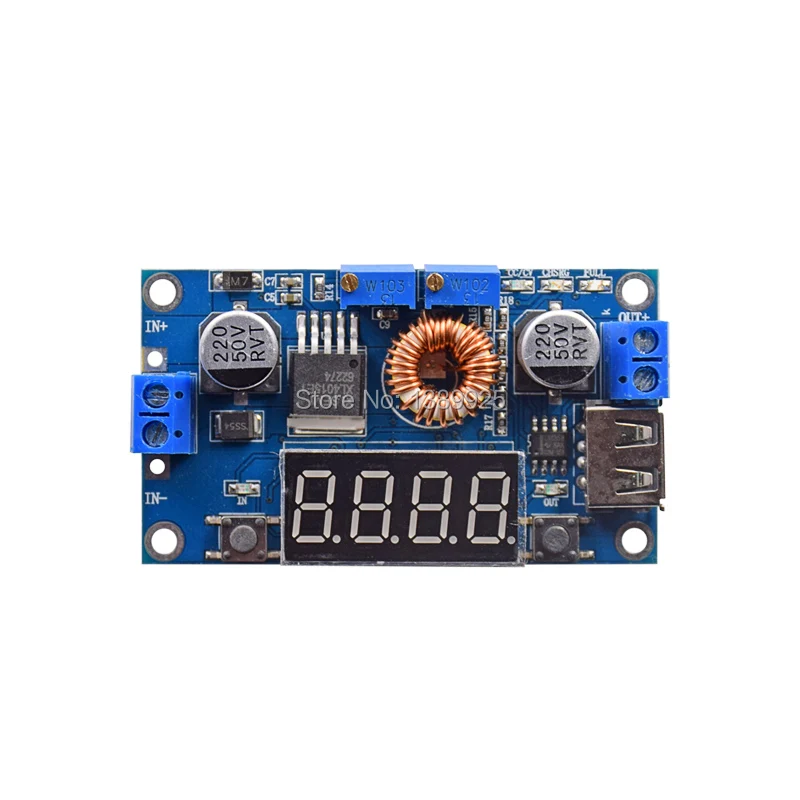 

Adjustable 5A CC/CV Power Step-down Charge Module LED Driver W/ USB Voltmeter