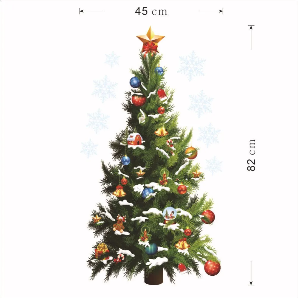 45*82 см наклейка на стену в виде рождественской елки виниловая Съемная Настенная Наклейка s домашний Настенный декор плакат vinilos paredes
