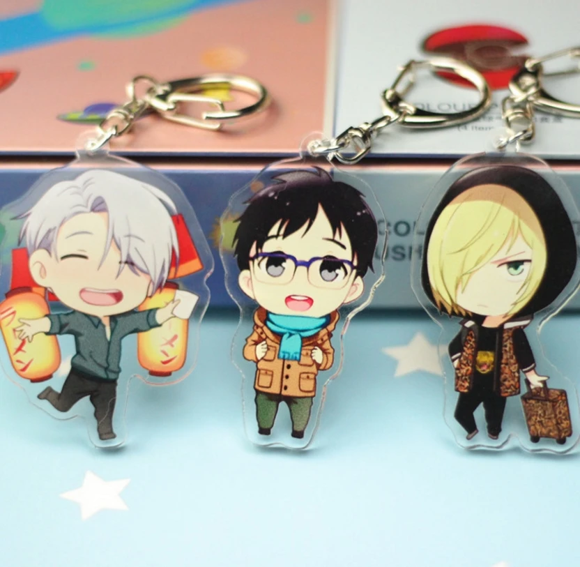 Аниме yuri on ice акриловая экшн фигурка брелок Подвеска игрушки Двусторонняя