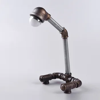 

Loft Retro Industrial Cafe Bar Decorated Pipe Lamp Individuality Creative Lamps Lighting Study Bed Desk Lamp