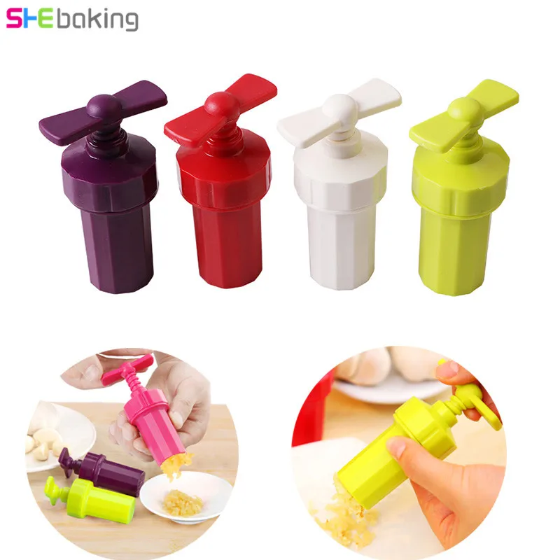 

Shebaking 1PC Manual Garlic Crusher Grater Ginger Garlic Press Twist Squeezer Peeler Onion Slicer Cutter Kitchen Vegetable Tool