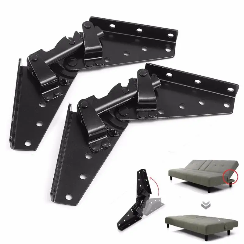 Metal acero negro sofá cama muebles ajustable 3 posiciones ángulo mecanismo bisagra Hardware Dropshipping