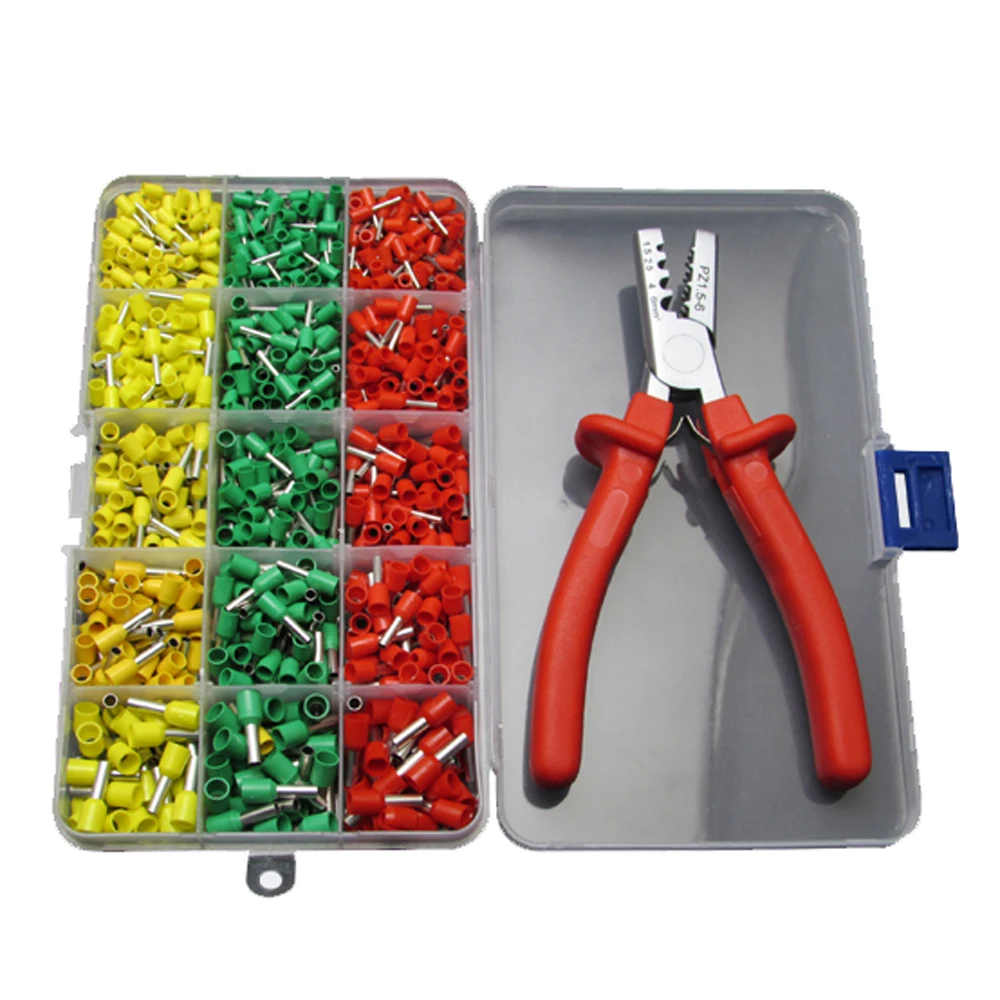 Crimping Tool Crimper Plier with 990pc Tube End Ferrule Terminals Assortment Kit Crimping Tool Crimper Plier with 990pc Tube End Ferrule Terminals Assortment Kit