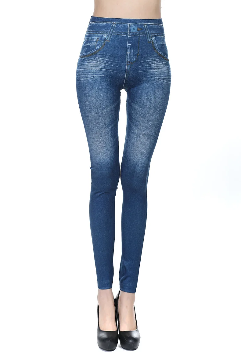 TCJULY Бесшовные Джинсы джеггинсы для женщин высокая Талия Тонкий пуш-ап лодыжки длина брюки быстросохнущие Flex Настоящее карман - Цвет: Blue