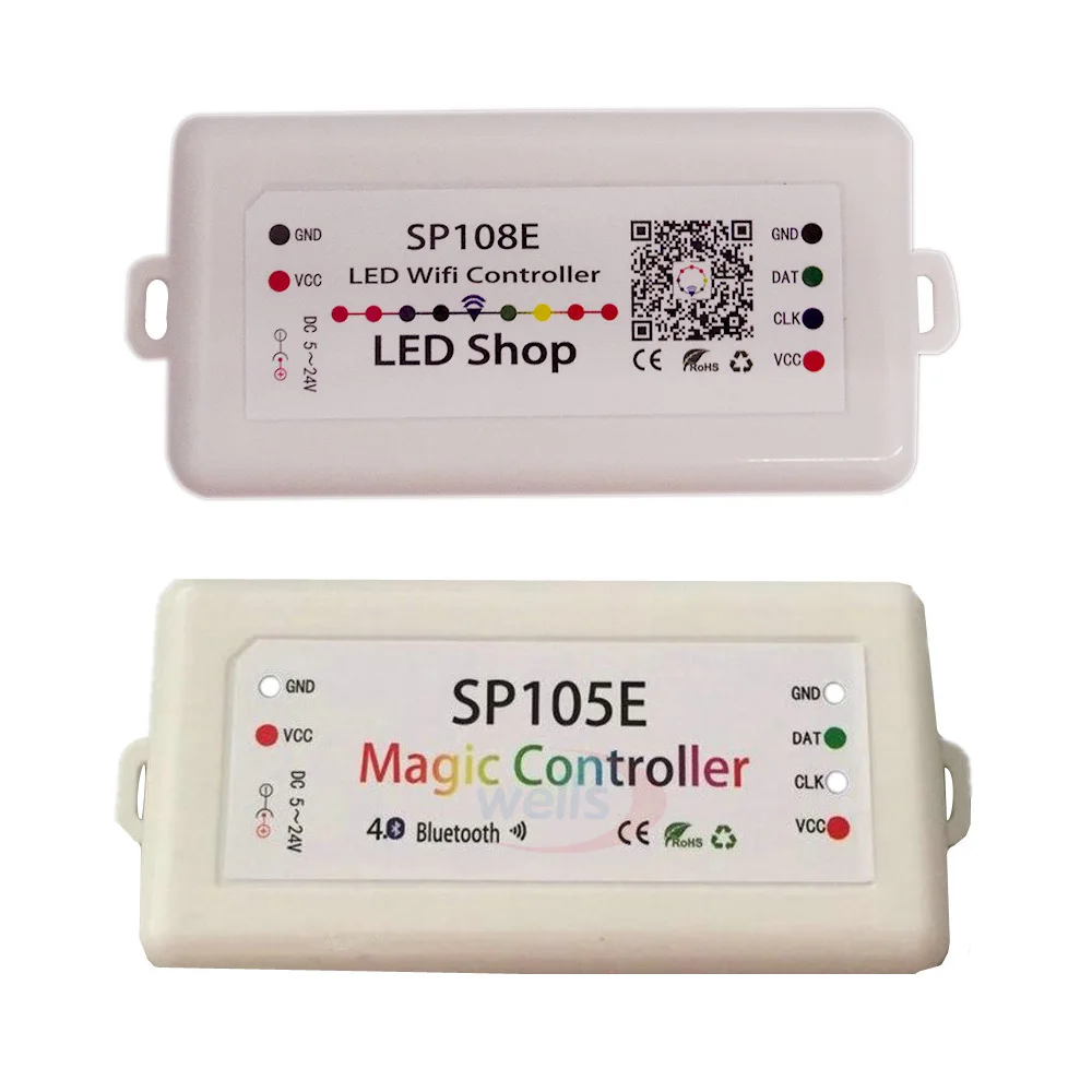 

SP108E/SP105E smart led pixel wifi/Bluetooth controller by phone IOS Android APP For WS2813 WS2811 WS2812B pixel led strip light