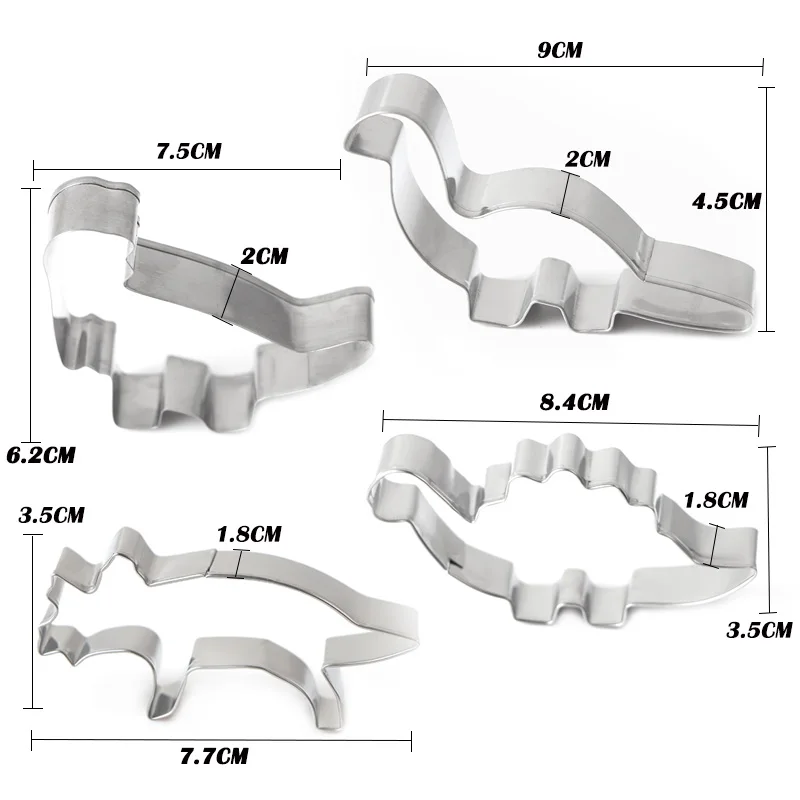 3D Динозавр печенье резак форма динозавр печенье тиснение плесень сахарный десертный силиконовой формы для выпечки для СОП инструмент для украшения торта