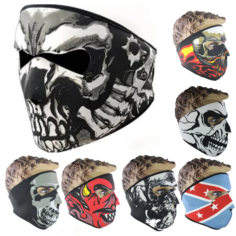 Skull Face Mask Motorcycle Helmet Neck Face Mask Outdoor Bike Paintball Ski Headband Durable Face Mask Motorcycle